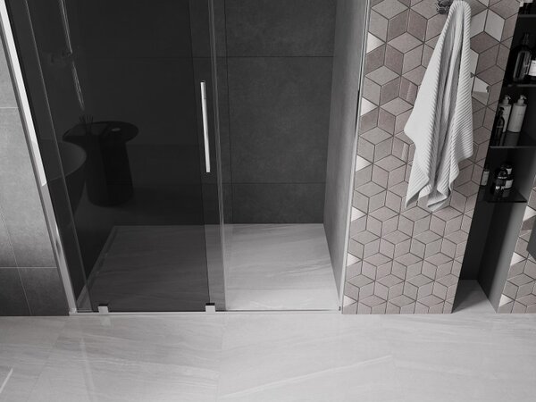 Mexen Velar, usa de dus culisanta pentru deschidere 130 cm, sticla gri 8mm, crom, 871-130-000-41-01