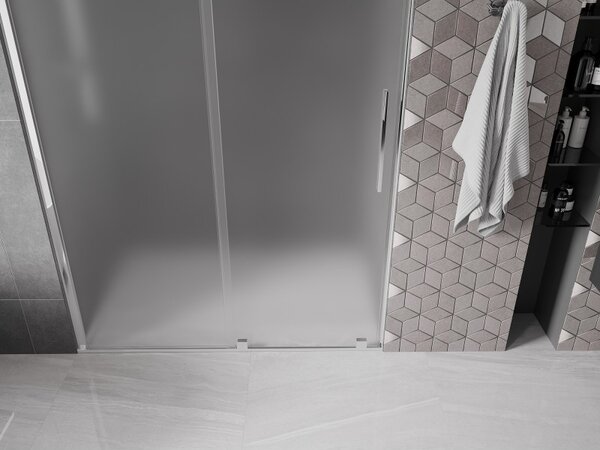 Mexen Velar, usa de dus culisanta pentru deschidere 140 cm, sticla mat 8 mm, crom, 871-140-000-31-01