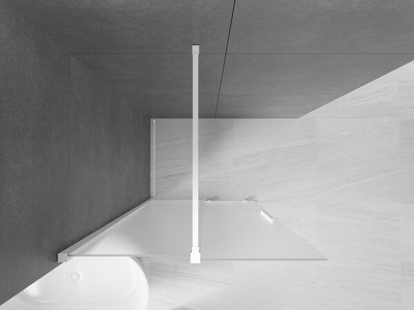 Mexen Velar, paravan de dus cu usa culisanta Walk-in 70 x 200 cm, sticla mat 8 mm, alb mat, 871-070-000-33-20