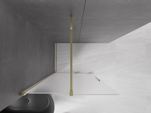 Mexen Velar, paravan de duș cu ușă glisantă Walk-in 110 x 200 cm, sticlă mată 8 mm, auriu lucios, 871-110-000-33-50