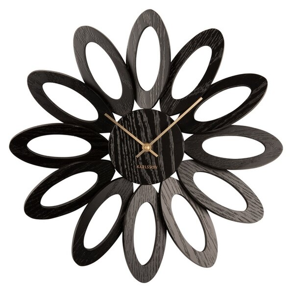 Ceas de perete Karlsson 5891BK de design, 40 cm
