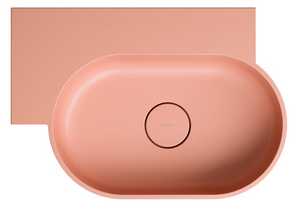 Omnires Ovo M+ lavoar 55x38 cm ovale de blat roz mat OVO555UWLCO
