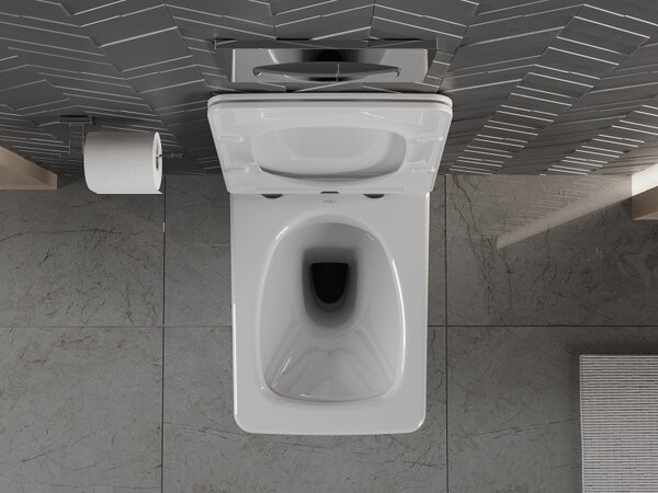 Mexen Vera, WC suspendat fără margine 51 x 36 cm cu scaun cu cădere lentă din duroplast, alb, 30164000