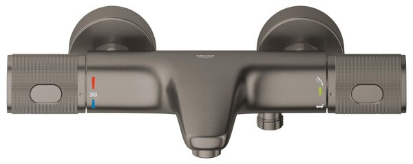 Grohe Precision Feel baterie cadă-duș perete cu termostat Brushed Hard Graphite 34788AL0