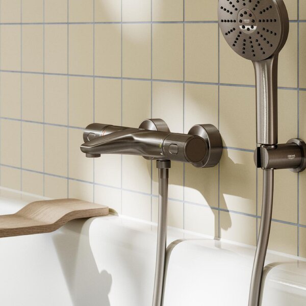 Grohe Precision Feel baterie cadă-duș perete cu termostat Brushed Hard Graphite 34788AL0