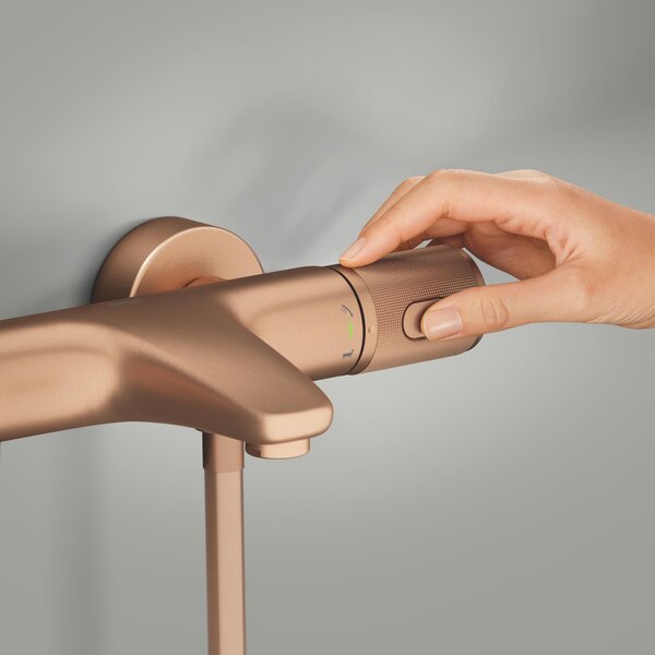 Grohe Precision Feel baterie cadă-duș perete cu termostat Brushed Warm Sunset 34788DL0