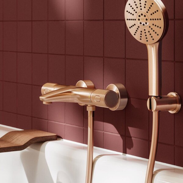 Grohe Precision Feel baterie cadă-duș perete cu termostat Brushed Warm Sunset 34788DL0