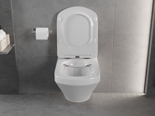 Mexen Vito, WC suspendat Rimless 54,5 x 37 cm cu scaun cu cădere lentă din duroplast, alb, 30174000
