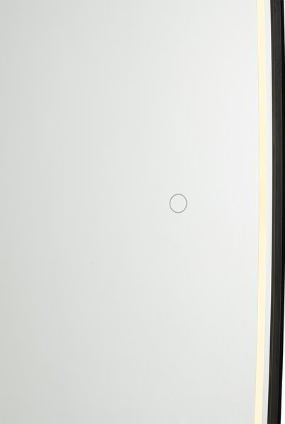 Oglindă de baie modernă neagră cu LED și dimmer tactil - Geraldien