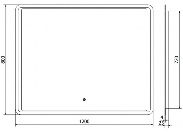 Mexen Zusa, oglinda baie LED cu iluminare din spate 120x80 cm, 6000K, anti-aburire, 9808-120-080-611-00