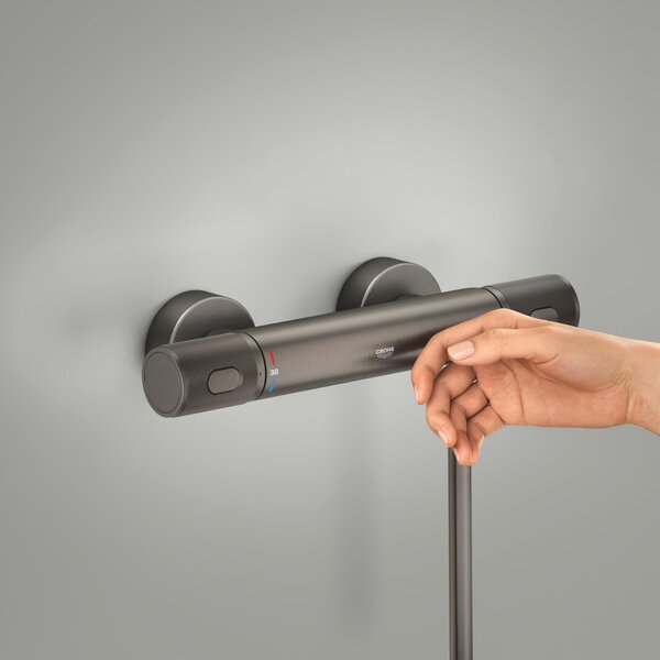 Grohe Precision Feel baterie de duș perete cu termostat Brushed Hard Graphite 34790AL0