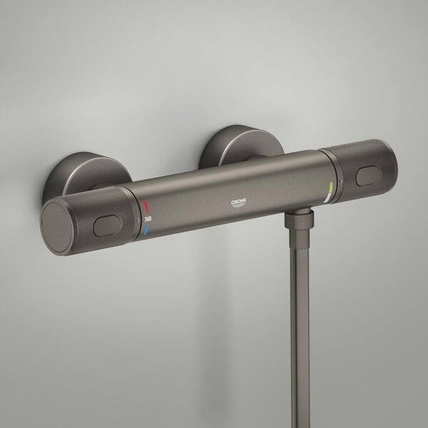 Grohe Precision Feel baterie de duș perete cu termostat Brushed Hard Graphite 34790AL0