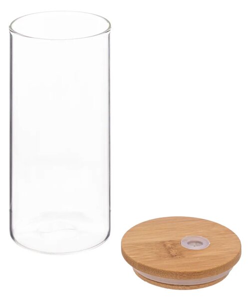 Borcan cu capac din bambus si pai PALM 400 ml