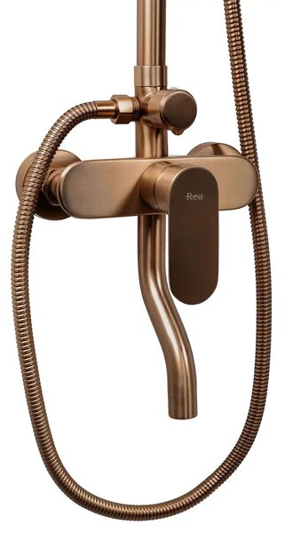 Rea Drop set de duș perete cu duș de ploaie cupru REA-P7064