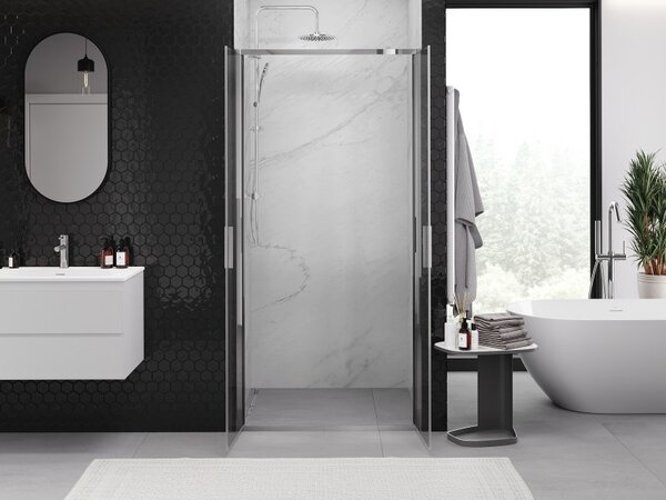 Mexen Exo, usa dus dublu 70x200 cm, sticla transparenta 6 mm, profil cromat, 814-070-000-01-00