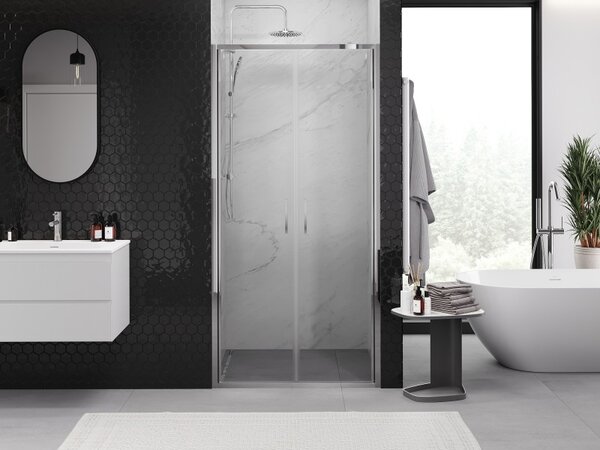 Mexen Exo, usa dus dublu 70x200 cm, sticla transparenta 6 mm, profil cromat, 814-070-000-01-00