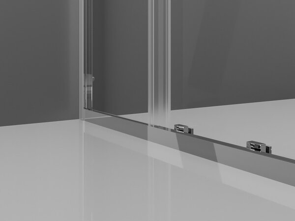 Mexen Exo, culisant cu 2 aripi 130x200 cm, sticlă transparentă de 6 mm, profil cromat, 8152-130-000-01-00