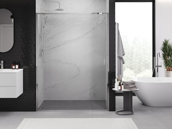 Mexen Exo, usa culisanta pentru deschidere 130x200 cm, sticla transparenta 6mm, profil cromat, 8151-130-000-01-00