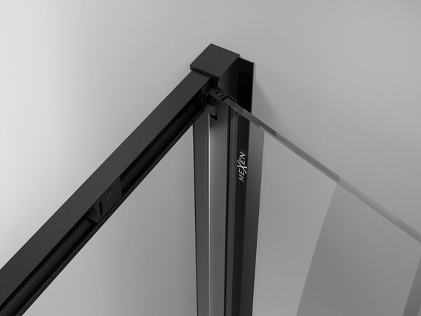 Mexen Exo, cabina de dus cu usa plianta 100 x 75 cm, sticla transparenta 6 mm, profil negru, 816-100-075-70-00