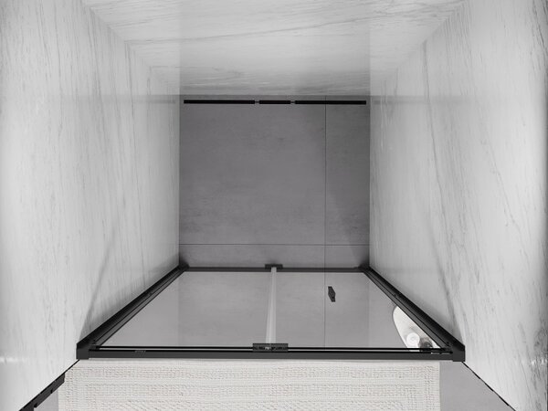 Mexen Exo, usa plianta pentru deschidere 60x200 cm, sticla transparenta 6mm, profil negru, 816-060-000-70-00
