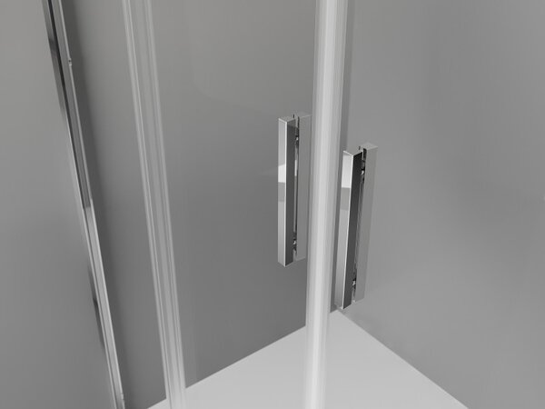 Mexen Exo, culisant cu 2 aripi 130x200 cm, sticlă transparentă de 6 mm, profil cromat, 8152-130-000-01-00