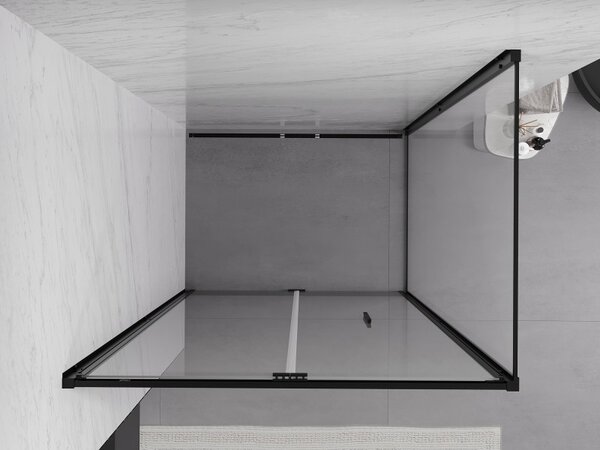 Mexen Exo, cabina de dus cu usa plianta 100 x 75 cm, sticla transparenta 6 mm, profil negru, 816-100-075-70-00