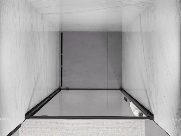 Mexen Exo, usa de dus cu 1 canat pentru deschidere 100 cm, sticla transparenta 6 mm, profil negru, 8181-100-000-70-00
