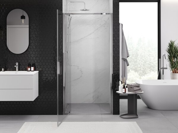 Mexen Exo, usa de dus cu 1 canat pentru deschidere 60 cm, sticla transparenta 6 mm, profil cromat, 8181-060-000-01-00