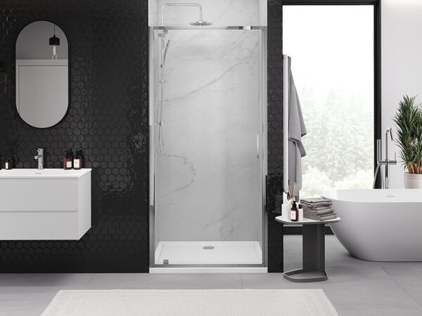 Mexen Exo, usa de dus cu 1 canat pentru deschidere 60 cm, sticla transparenta 6 mm, profil cromat, 8181-060-000-01-00