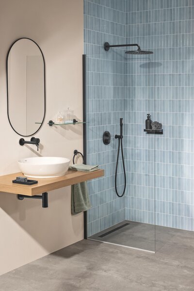 Grohe Essence New baterie lavoar ascuns negru 194082431
