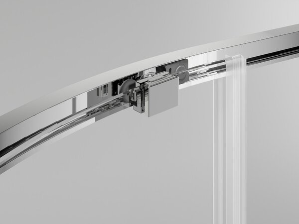 Mexen Exo, cabină de duș asimetrică cu ușă glisantă 100 x 90 cm, sticlă transparentă de 6 mm, profil cromat, 8131-100-090-01-00