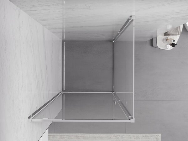 Mexen Exo, cabina de dus cu usa batanta 70 x 70 cm, sticla transparenta 6 mm, profil cromat, 8181-070-070-01-00