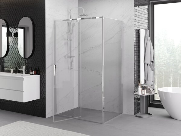 Mexen Exo, cabina de dus cu usa batanta 95 x 90 cm, sticla transparenta 6 mm, profil cromat, 819-095-090-01-00