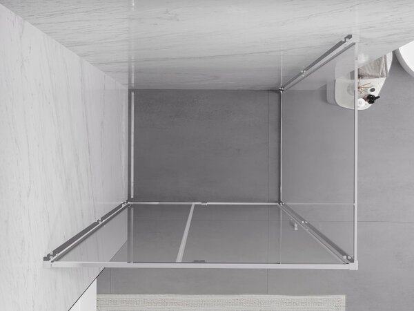 Mexen Exo, cabina de dus cu usa batanta 95 x 90 cm, sticla transparenta 6 mm, profil cromat, 819-095-090-01-00
