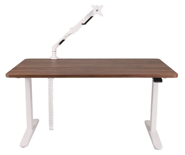 Set: Birou reglabil Alto 102 White + suport pentru monitor + organizator pentru cabluri