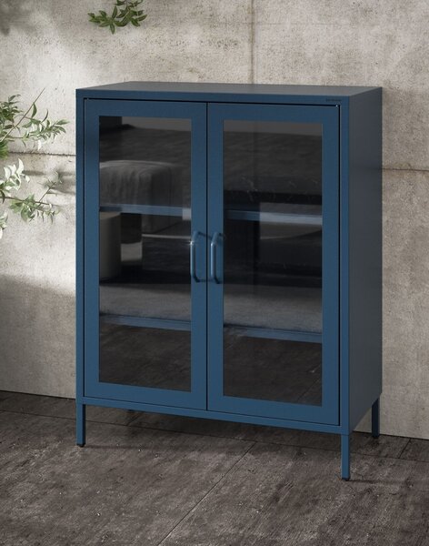 Vitrină Modern GINA bleumarin