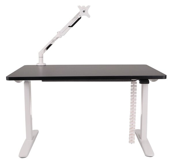 Set: Birou reglabil Alto 102 White + suport pentru monitor + organizator pentru cabluri