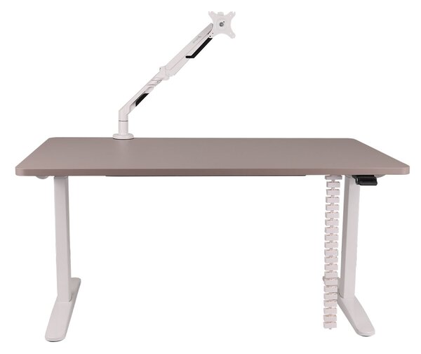 Set: Birou reglabil Alto 102 White + suport pentru monitor + organizator pentru cabluri