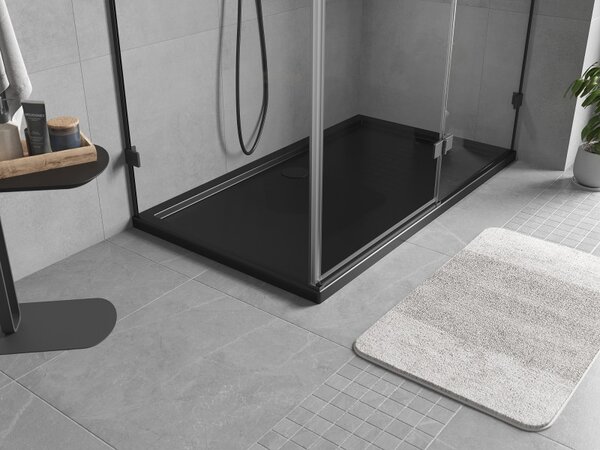 Mexen, Cădiță de duș dreptunghiulară Mexen Flow slim 140 x 70 cm, negru mat, 46R707014