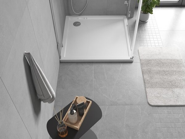 Cădiță de duș pătrată Mexen Flow Slim 70 x 70 cm, alb lucios, 46S107070