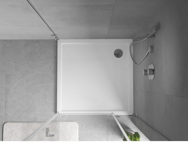 Cădiță de duș pătrată Mexen Flow Slim 70 x 70 cm, alb lucios, 46S107070