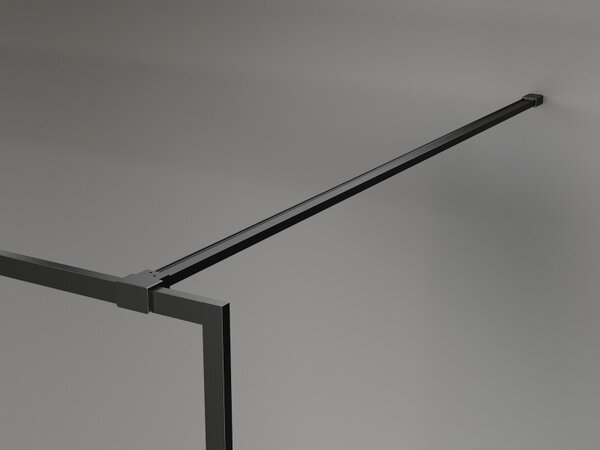 Mexen Kioto-XF, paravan de dus cu rama 140 x 202 cm, sticla mat 10mm, profil negru, 800-140-104-70-30-X