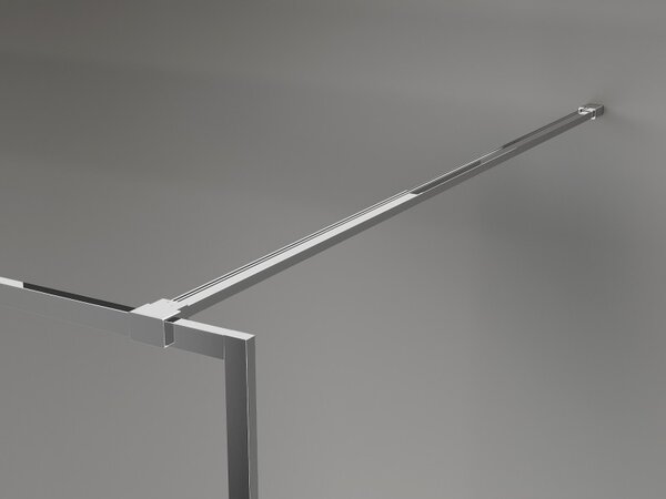 Mexen, Perete de duș Mexen Kioto-XF cu ramă 60 x 202 cm, grafit 10 mm, crom - 800-060-104-01-40-X