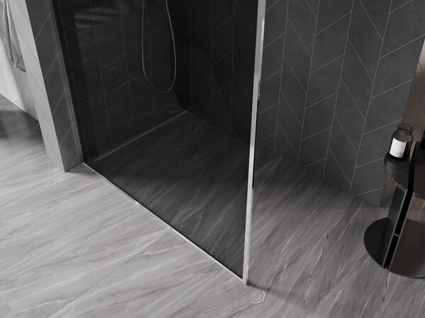 Mexen, Perete de duș Mexen Kioto-XF cu ramă 60 x 202 cm, grafit 10 mm, crom - 800-060-104-01-40-X