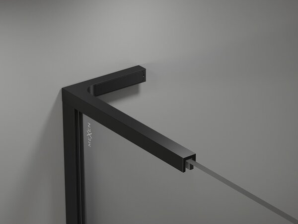 Mexen, Paravan de duș Mexen Kioto-X L 80 x 200 cm, transparent 10 mm, negru - 800-080-107-70-00-X