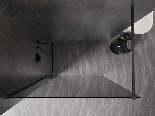Mexen, Perete de duș Mexen Kioto-X 50 x 200 cm, grafit 10 mm, gri închis - 800-050-101-95-40-X