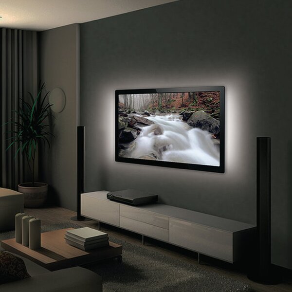 Banda LED USB pentru Iluminare Ambientala in Spatele Televizorului Backlight TV White