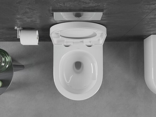 Mexen Sofia, vas WC suspendat 490x360x355 mm, Rimless Tornado + scaun WC duroplast, alb lucios, 30540200T