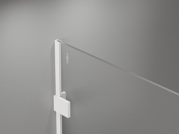 Paravan de duș Mexen Lunar dreapta 50 x 200 cm, sticlă transparentă de 8 mm, alb, 830-050-000-20-00-P
