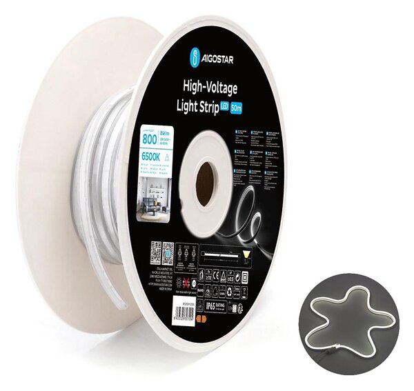 Aigostar - Bandă LED 50 m, 400 W, 230 V, 6500 K, IP65